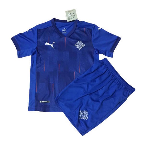 Camiseta Islandia Primera equipo Niño 2020 Azul